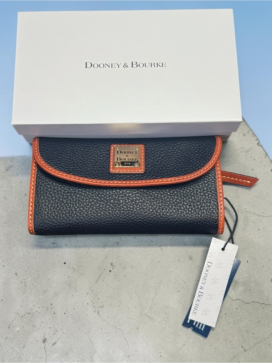 Dooney & Bourke Handbags - Dooney & Bourke Pebble Grain Continental Clutch Wallet in Navy NIB